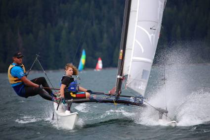 Hobie Catting in Division 4 at Lake Quinault, WA